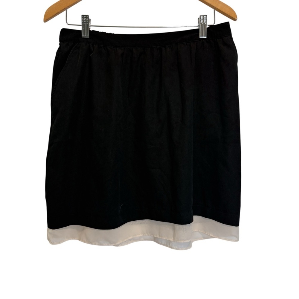 Massimo Mini Skirt black and beige Sheer  classy women’s Large